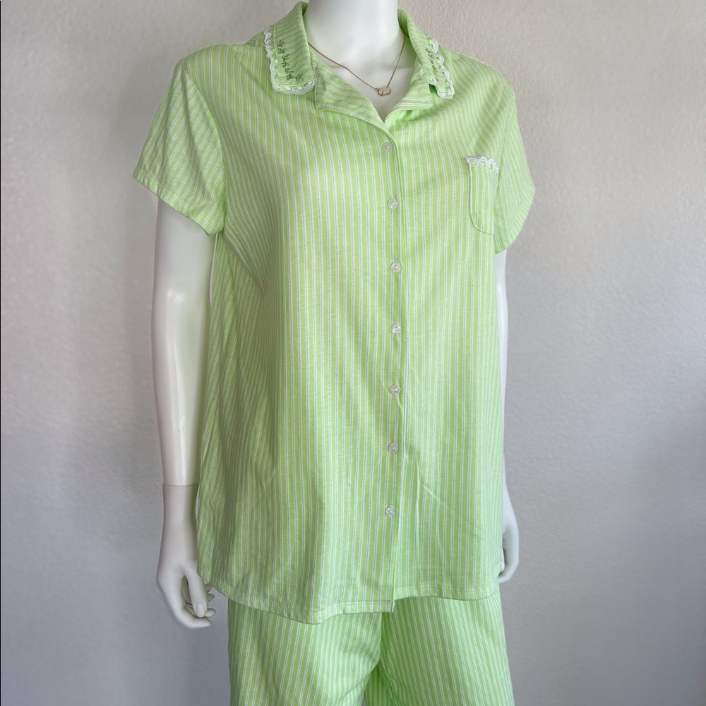 SimplyBasic green pajama set size L